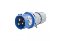 220V 16A 2P+E Blue Trailing Plug
