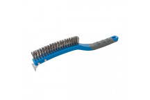 Stainless Steel Wire Brush with Scraper