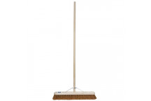 24\" Coco Platform Broom with 48\" Handle & Stay
