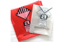 Heavy Duty Tristar Large Clear Asbestos Bag Printed (Box of 100)