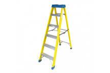 6 Tread Fibreglass Stepladder with Tool Tray