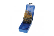 HSS Titanium-Coated HSS Drill Bit Set (19 Pieces)