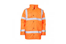 Hi Vis Parka Coat Orange Medium
