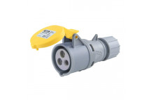 110V Yellow Trailing Socket 16a 2P+E