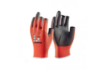 PU Coated 3 Fingerless Gloves Size 9