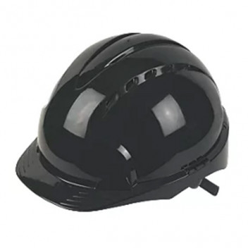 JSP EVO2 Black Safety Helmet, Vented, Slip Ratchet