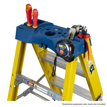 6 Tread Fibreglass Stepladder with Tool Tray