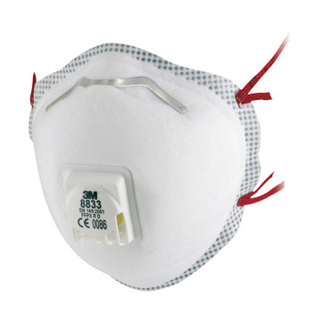3M Particulate Respirator, FFP3, Valved, 8833