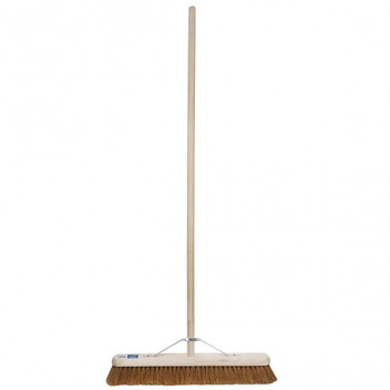 24\" Coco Platform Broom with 48\" Handle & Stay