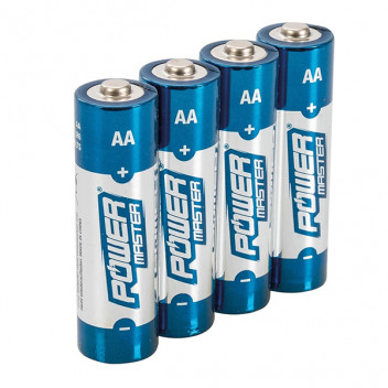 Powermaster AA Alkaline Batteries (Pack of 4)
