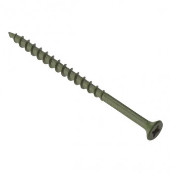 Decking Screw Pozi ST Green Anti-Corrosion 4.5 x 75mm (Box of 200)