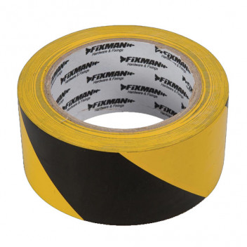 PVC Black & Yellow Hazard Tape 50mm x 33m