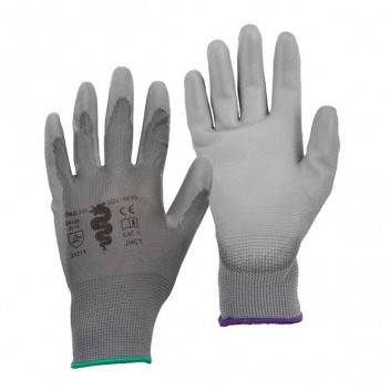 Grey PU Coated Gloves Size 9