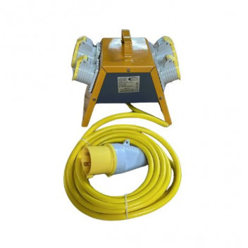 4-Way 110v Splitter Box - 32A Plug, 2x16A, 2x32A Outlets