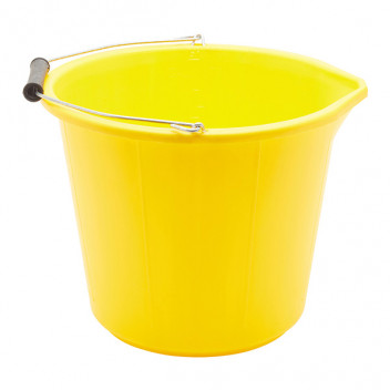 14L Yellow Heavy Duty Builders Bucket