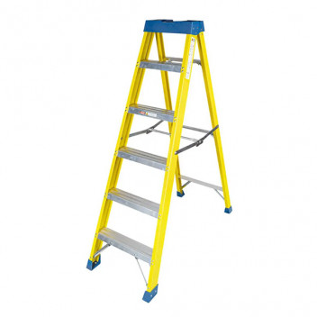 6 Tread Fibreglass Stepladder with Tool Tray