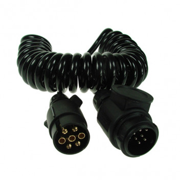 13 Pin to 7 Pin Curly Extension Lead