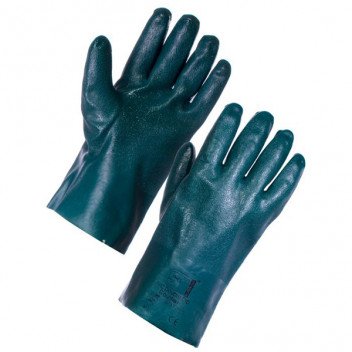 PVC Double Dip Gauntlets Green 27cm