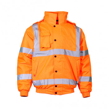 Hi Vis Bomber Jacket Orange Small