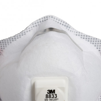 3M Particulate Respirator, FFP3, Valved, 8833