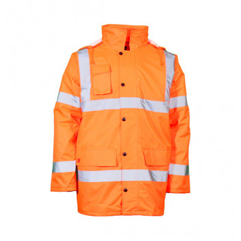Hi Vis Parka Coat Orange Large