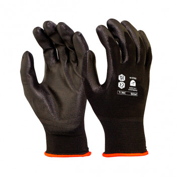 Black PU Gloves Size 9