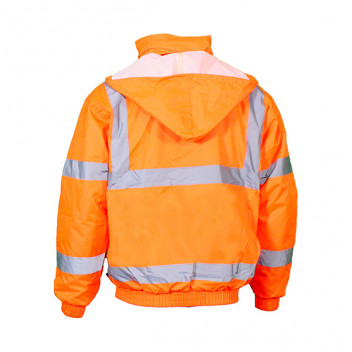 Hi Vis Bomber Jacket Orange Small