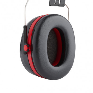 3M PELTOR Optime III Earmuffs, Black/Red, Helmet Mounted